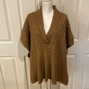 Brooks Brothers cable knit poncho